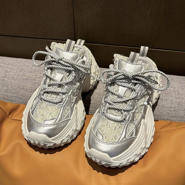 Women's Stylish Chunky Sneakers Backless Closed Toe Slippers with Tire Soles Thick Soled Sporty Shoes Spring Summer 2026 New Style_vogvips.com