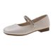 French Evening Breeze Temperament Rhinestone Word With Mary Jane Shoes Women Shallow Mouth Square Head Single Shoes Women_vogvips.com
