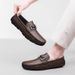 Loafers Casual Leather Shoes Men's Leather Lazy Shoes Soft Sole Embossed Soft Surface Men's Doudou Shoes_vogvips.com