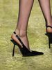 High Heels Women 2023 New Autumn Winter French Style Black Pointed Sexy Patent Leather Metal Buckle Stiletto Closed Toe_vogvips.com