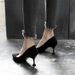 MTX High Heels For Women 2025 Spring And Autumn Pointed Toe Stiletto Black Professional Work Mid Heel College Student_vogvips.com