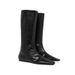 Korean Niche Simple Row Style Flat Mid-Calf Slim For Women 2024 Long Square Toe Over-the-Knee High Boots_vogvips.com