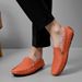 White Genuine Cowhide Soft Soled Casual Plus Size Spring And Summer Men's Handmade Leather Shoes Vatile One Foot_vogvips.com