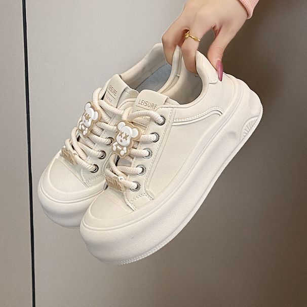 Little White Shoes Children Girls Students Leisure Sports Versatile Board Shoes Street Shooting_vogvips.com