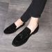 Autumn New Men's Tassel Loafers With Suede Lightweight Soft Soled Shoe Covers And Bean Shoes_vogvips.com