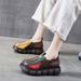2025 Autumn New British Style Ethnic Color Block Casual For Women With Thick Soles, Versatile Soft Sole Women's Shoes_vogvips.com