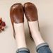 Mom Shoes Soft Sole One Pedal Single Shoes Women's Season Comfortable Soft Beef Tendon Sole Flat Sole Women's Shoes Medium Single Shoes_vogvips.com