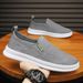 Fashion Mens Shoes Canvas Shoe Summer Fashion Lightweight Flat Slip On Breathable Casual Shoes Outdoor Sports Shoes Man Chaussure Hommes_vogvips.com