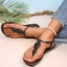 Retro Cross-Strap Flat Sandals For Women 2026 Spring/Summer New Roman Style Beach Shoes Plus Size Comfortable Versatile_vogvips.com