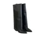 Chunk-Leather High Boots Women Knee High Pointer Toe Heels Shoes Woman Trend Chelsea-Boots New Pumps Mujer Snow Gladiator Botas_vogvips.com