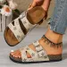 New Summer Boken Thick Soled Men's And Women's Trendy One Line Drag Non Slip Double Button Casual Beach Shoes_vogvips.com
