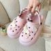 Cute Cartoon Smiling Cat Thick-Soled Clogs For Women, Summer 2025 New Model, Outdoor Niche Non-Slip Beach Sandals_vogvips.com