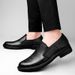 Embossed Crocodile Pattern Men's Shoes Casual Leather Shoes Men's Style Barber Loafers_vogvips.com
