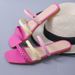 Plus Size Flat Woven Square Toe Women's Sandals Summer Color Block Casual Slip-On Shoes_vogvips.com