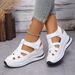 Cross-border Foreign Trade Plus-size Sandals, 2025 Spring New European And American Style Wedge Heel Roman Velcro_vogvips.com