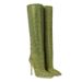 Women's Shoes Starry Rhinestone Pointed Toe Stiletto Super High Heel Knee High Boots Large Size Catwalk Women's Boots_vogvips.com