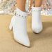326-21 Coarse Heel Pointed Short Fashion Western Cowboy Comfortable Elegant Women's Boots_vogvips.com