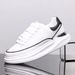 Men's Shoes White Sneakers Genuine Leather Platform Shoes With Hidden Wedge Heels Trendy Dad Shoes For Couples_vogvips.com