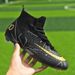 High-Top Soccer Cleats For Men & Women - Durable Synthetic Leather Upper With Anti-Slip Rubber Outsole For Indoor/Outdoor Football Training & Matches_vogvips.com
