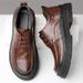 European Warm Series 2025 Autumn Winter New Business Casual Leather Men's Hand Scratch Pattern Thick Sole Lace-up All-match Trendy Shoes 9922_vogvips.com
