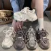 Women Chunky Sneakers Breathable Mesh Platform Sports Woman Fashion Lace Up Thick Sole Casual Shoes Mujer_vogvips.com