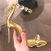 Cross-border Factory European And American New Model Gold Open-toe Rhinestone Strap High-heeled Women's Shoes French_vogvips.com
