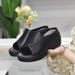 New Sandals Slippers Black Wedge Platform Open Toe Women Orthopedics Thick Bottom Beach High Heels Slides_vogvips.com