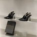 High Heels Crocodile Pattern Elegant Socialite Black Patent Leather Metal Buckle Women's Shoes Small Square Stiletto_vogvips.com