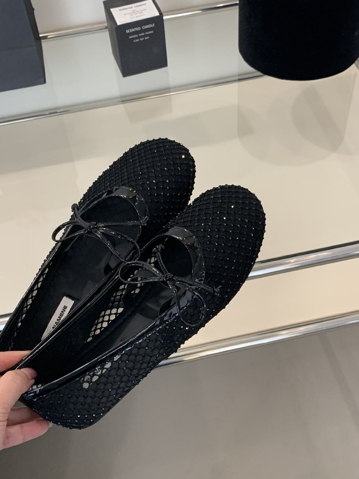 Cute Bow Square Toe Suede Color-Block Shallow Flat Ballet For Women 2025 New Soft Sole Shoes_vogvips.com