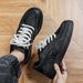 Spring And Autumn New Thick Men's Breathable Bread Soft Soled Skateboarding Fashionable Casual Versatile Trendy White_vogvips.com