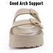 Crestar Women's Platform Sandals Outdoor Fashion Lightweight Beach Slippers With Arch Support Summer Comfort Slip On Home Slides_vogvips.com
