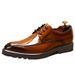 Bright Leather Shoes Leather Business Casual Shoes Pointed Thick Sole Increase_vogvips.com