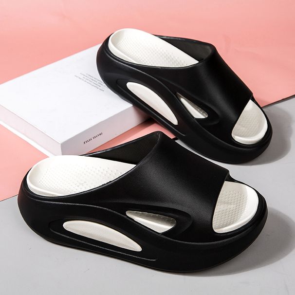 Bebealy Women Platform Flat Sandals Vacation Soft Pool Beach Sandals Nonslip Cushioned Shower Shoes Home Women Cloud Slippers_vogvips.com