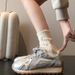 Thick-soled Height-increasing Mesh Breathable Dad Shoes For Women, 2026 Spring/summer New Model, Lace-up White Sneakers_vogvips.com