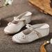 Spring Summer Home And Outdoor Wear Thick Soled New Chinese Style Women's Embroidered Plain Slippers For Children_vogvips.com