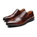 Euro Step Top Layer Cowhide Handmade 2025 New Brogue Carved Business Formal Genuine Leather Men's Derby Shoes Trendy_vogvips.com