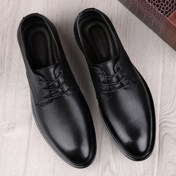 New Formal For Office Workers Business Casual Genuine Leather Men's Four Seasons Simple Derby Shoes_vogvips.com