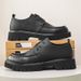 Business Thick Sole Casual Men's Single British Style Formal Large Toe Korean Version Trendy Black Small Leather Shoes_vogvips.com