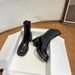 White Martin 2023 New Autumn Winter Thick Sole Slimming Height Increasing Chunky Heel Short Boots For Petite Women_vogvips.com