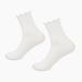 Spring and summer thin white wood ear edge pile socks Japanese JK socks women's Lolita Mary Jane shoes lace mid tube socks_vogvips.com