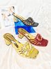 MTX Open-Toe Shiny High Heels 2025 Summer Square Toe Strap Sandals For Women Comfortable Outdoor Wear With A Sense Of_vogvips.com