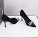 2025 New Women's Pointed Toe Bowknot Rhinestone High Heel Shallow Mouth Single Shoes European And American Style_vogvips.com
