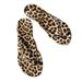 Summer Leopard Print Flip-flops Women, Heart-shaped Rhinestone Decorated Flat Sandals, Beach Vacation Footwear For Women_vogvips.com