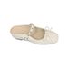 Hidden Wedge Bowknot Closed-Toe Mules For Women Sweet Style Shallow Mouth Rhinestone Strap Mary Jane Shoes_vogvips.com