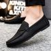 Euro Step British Style Work Soft Sole Waterproof Casual Brown Lightweight Non-Slip Men's Loafers Business Shoes_vogvips.com