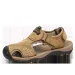 Summer Men's Genuine Leather Sandals Lightweight MD Sole Outdoor Headpack Fashionable Beach Plus Size Shoes_vogvips.com