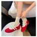 Leather Version~ Petite Height-increasing French Ballet With Comfortable Soft Soles, Spring Casual Double-strap Mary_vogvips.com