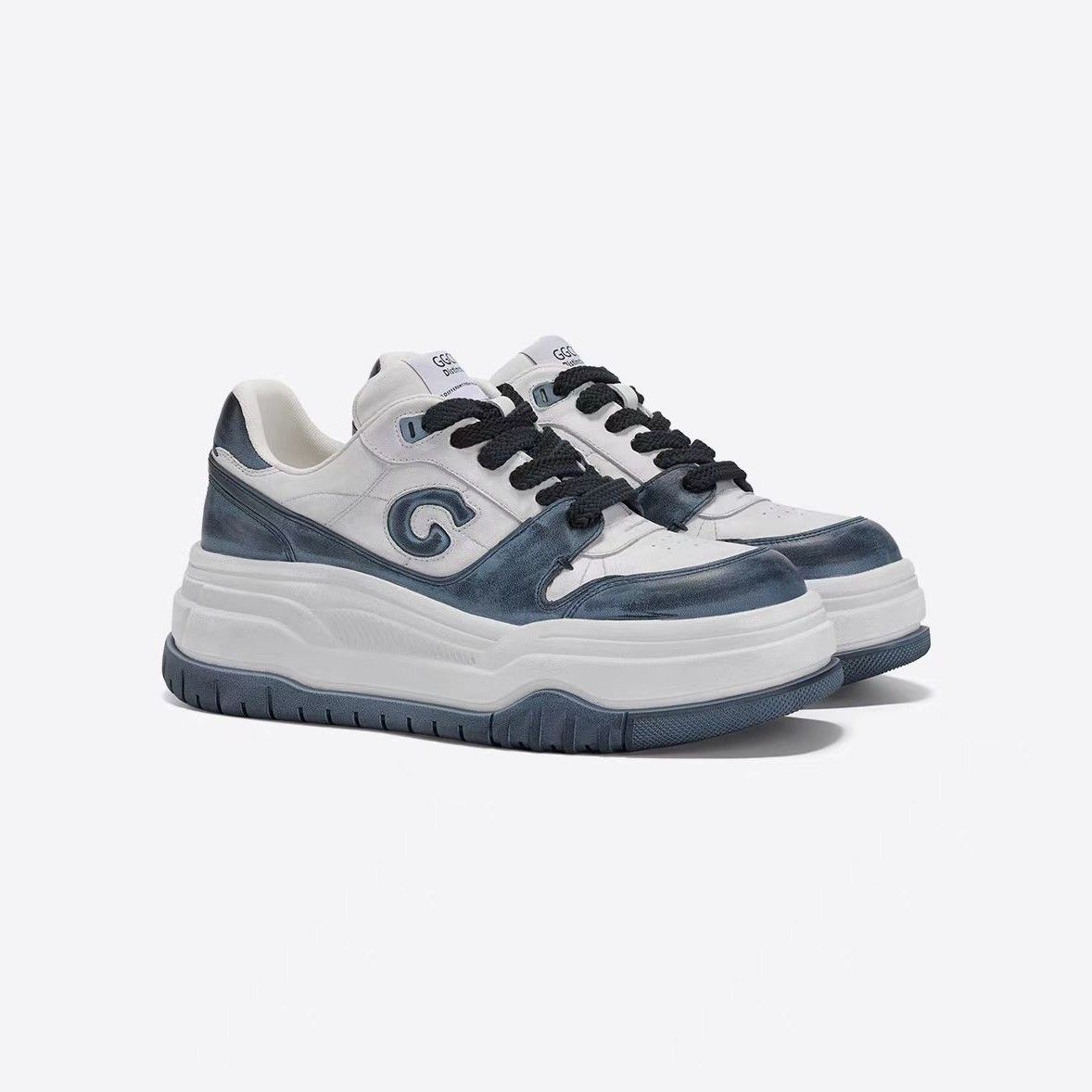 Ju Jingyi Same Style GC City Agent 2025 Spring New Thick-Soled Sneakers Women Height-Increasing White Shoes Trendy_vogvips.com