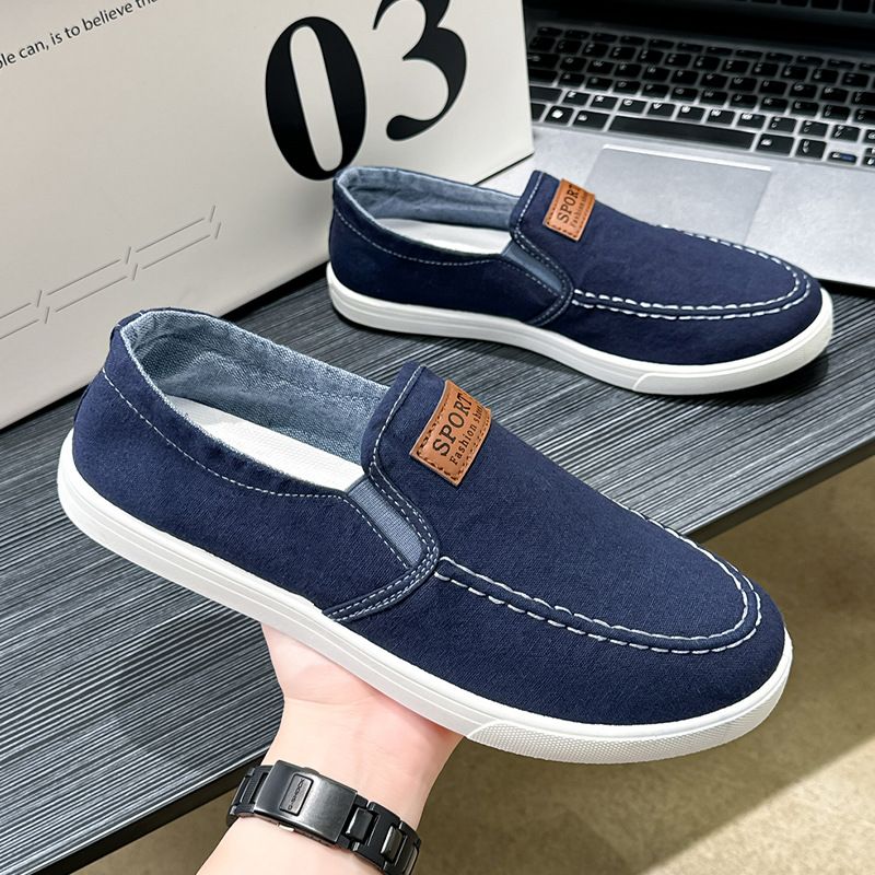 2025 Old Beijing Cloth Lazy Men, One Foot Casual Shoes, Breathable Flat Canvas Shoes For Men F05 B252a_vogvips.com