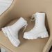 British Style High-Top 2025 Spring And Autumn Thick Sole 35-43 Large Size Shoes Western Women's Mid-Calf Short Boots_vogvips.com